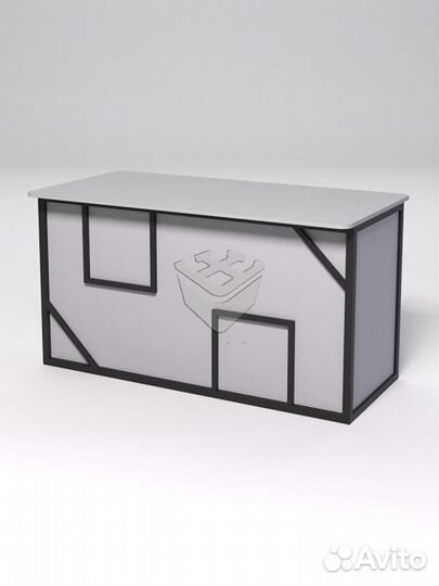 Стол рабочий офисный С-03А (закругленные торцы) &q