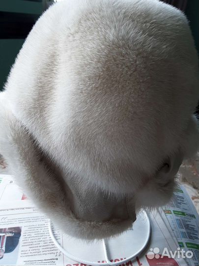 Шляпка из белой норки