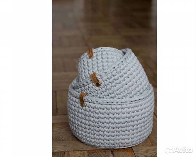 Корзины из трикотажной пряжи, набор