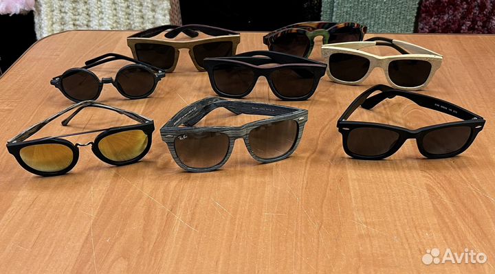 Деревянные солнцезащитные очки разных форм