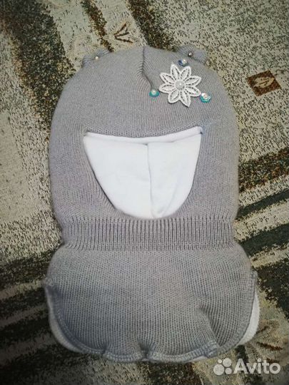 Шапка шлем 6-12 мес