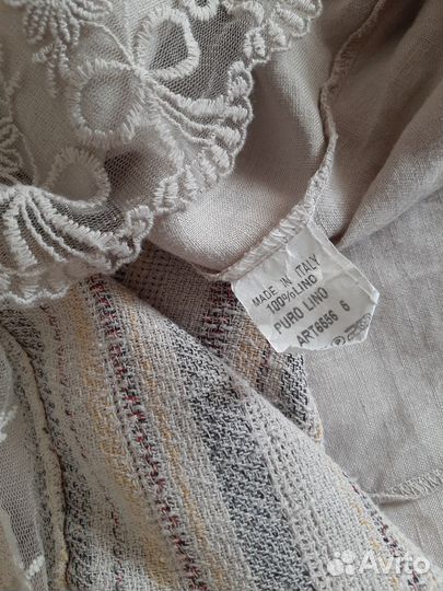 Льняной женский костюм бохо 56-58-60-62 Италия