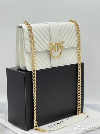 Сумка Pinko icon quilt, натуральная кожа, премиум