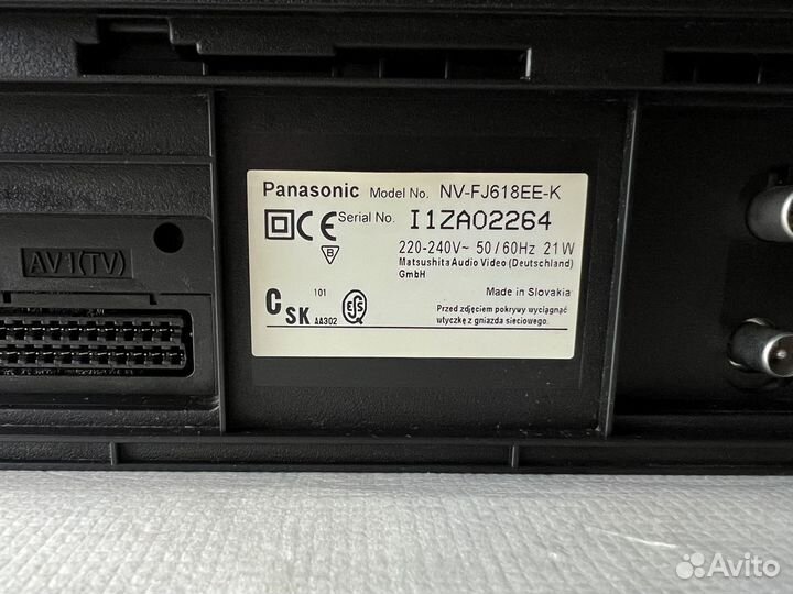Видеомагнитофон Panasonic NV-FJ618EE-K