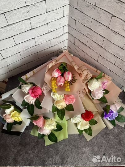 Букеты из мыльных цветов