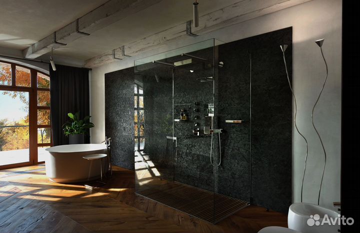 Кабина из стекла