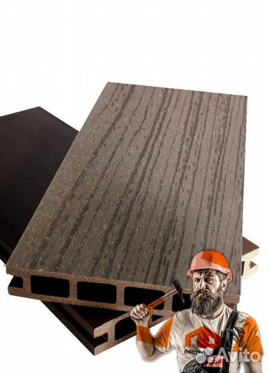 Террасная доска Сухой Лист брашированая