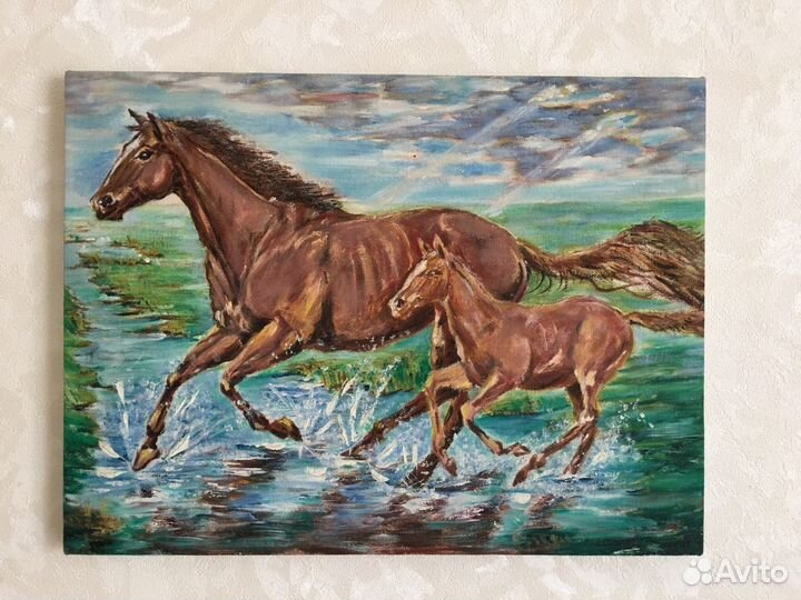 Винтаж,картина маслом на холсте,Испания