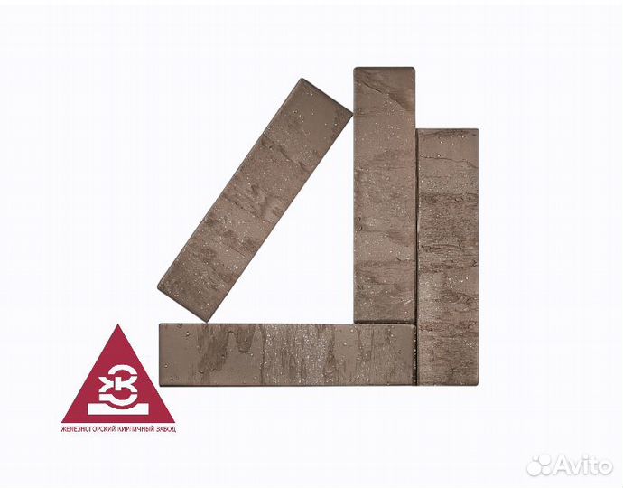 Кирпич облицовочный темно-коричневыйторкрет 1,0 нф