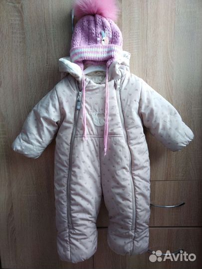 Зимний комбинезон для девочки 74