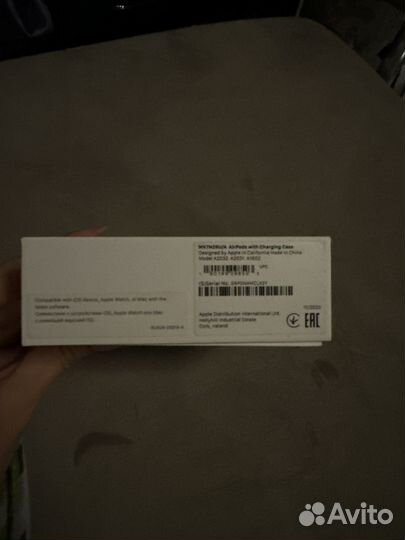 Оригинальная коробка от airpods