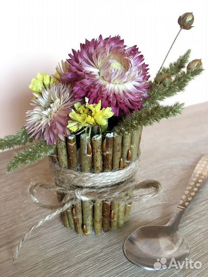 Букеты - комплименты: подарок из сухоцветов