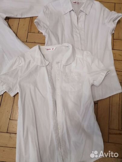 Белые школьные блузки на девочку