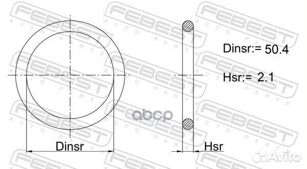Кольцо уплотнительное 50.4x2.1 Febest 27400-001