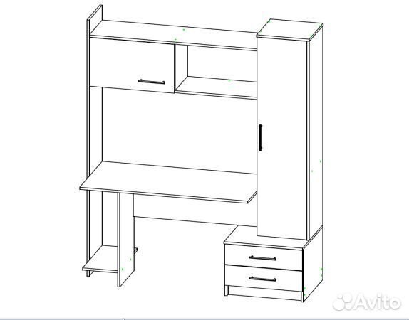 Компьютерный стол с надстройкой новый