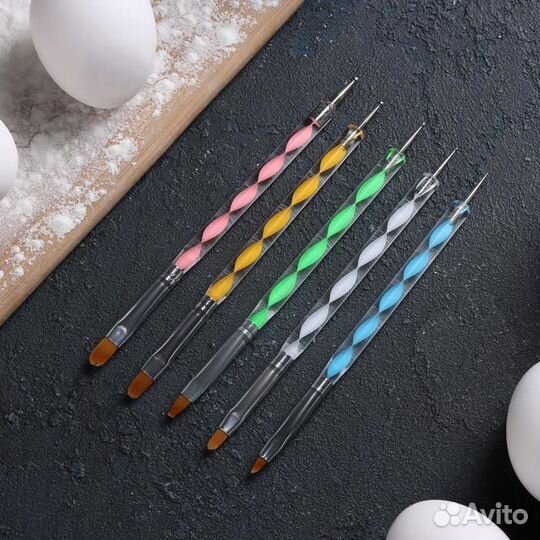 Набор кондитерских кисточек для декорирования, 5 ш