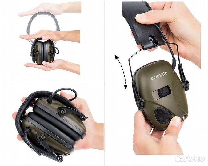 Наушники активные Awesafe зелёные