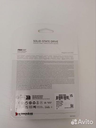 SSD Kingston NV2 1тб/M.2 2280/PCIe 4.0 x4/NVMe/M.2