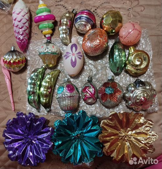 Ёлочные игрушки СССР, лотом и штучно