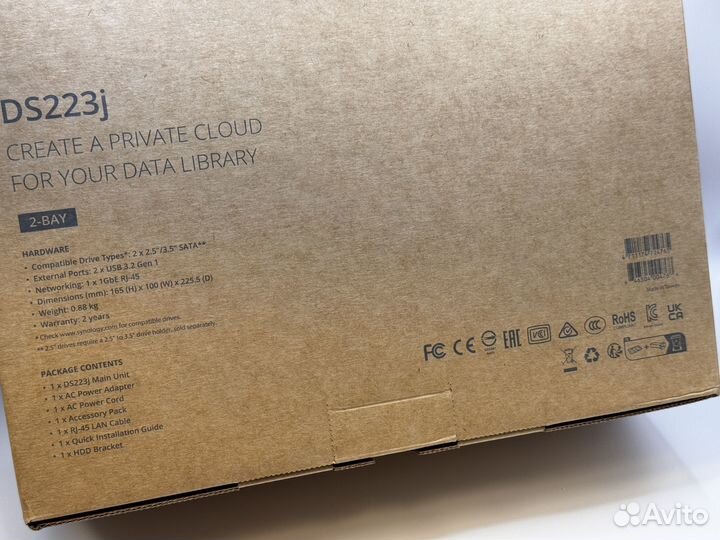 Сетевое хранилище NAS Synology DS223J