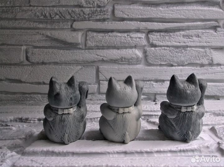 Статуэтка Кот Манеки Нэко фигурка из камня