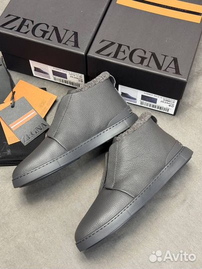 Кеды мужские на меху Zegna Triple