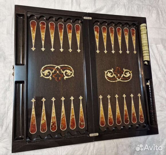 Нарды Кул Шариф янтарь мореный дуб