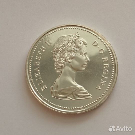 Серебряная монета 1доллар Канада