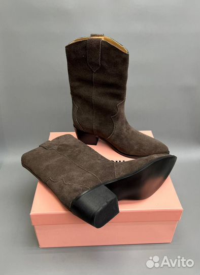 Казаки / Сапоги Miu Miu Замшевые Размеры 36-40