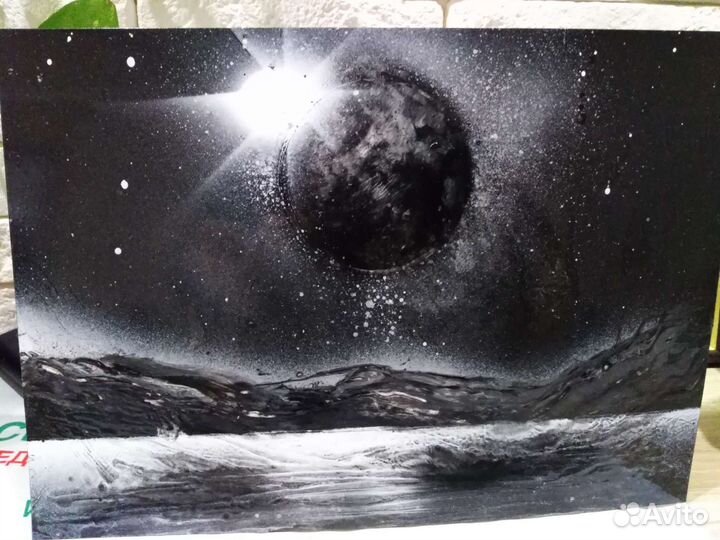 Картина баллончиками А4