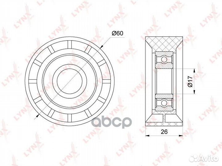 Ролик натяжной приводного ремня PB5272 lynxauto