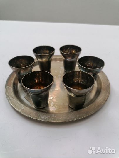 Набор коньячный мельхиор