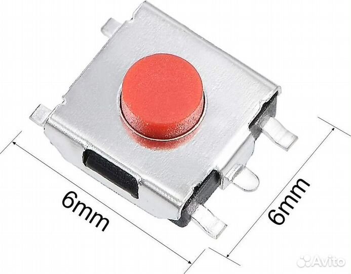 Микропереключатель ет 4P-SMD-R 6*6*3.1мм