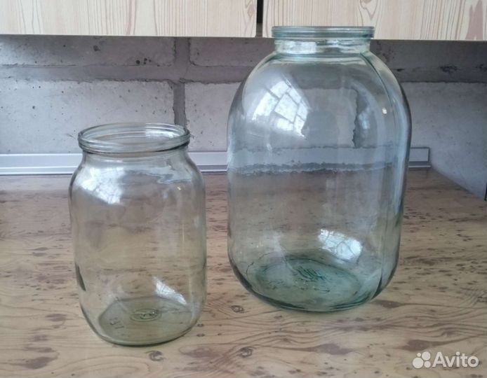 Банки стеклянные, 3 и 1 л