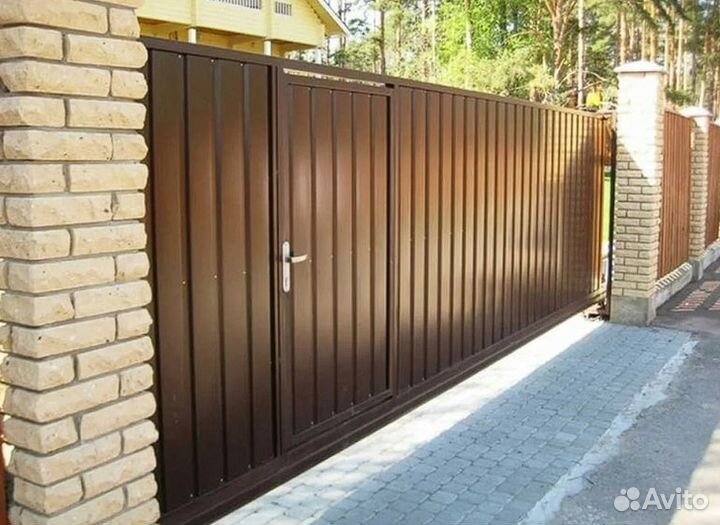 Откатные ворота свое производство