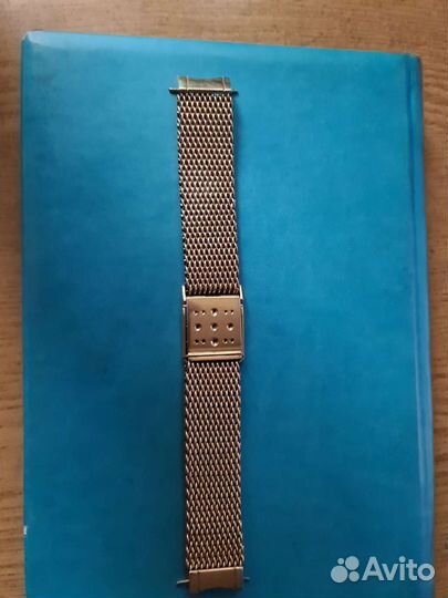 Браслет для часов серебро, позолота