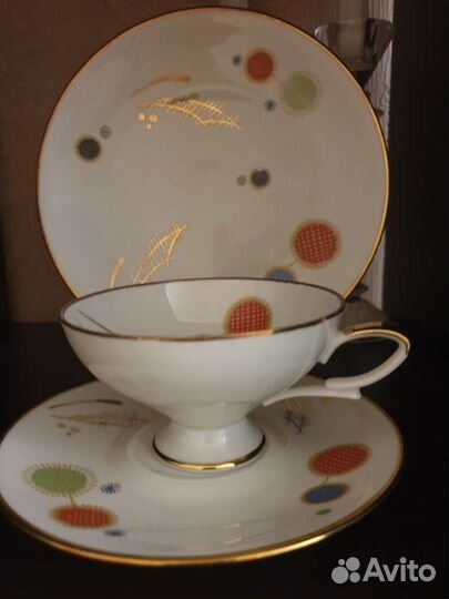 Oscar Schaller винтаж чайное трио