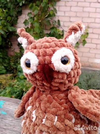 Вязаная игрушка сова