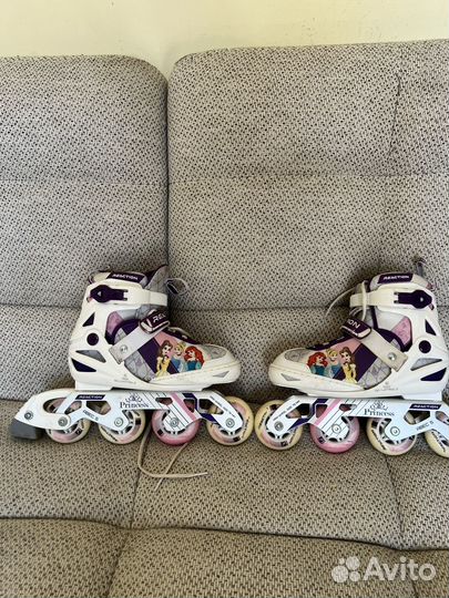 Ролики на девочку р-р 31-36 с набором защиты