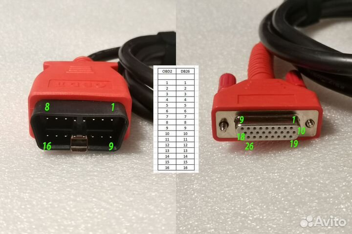 Главный кабель obd2 для Autel DB26