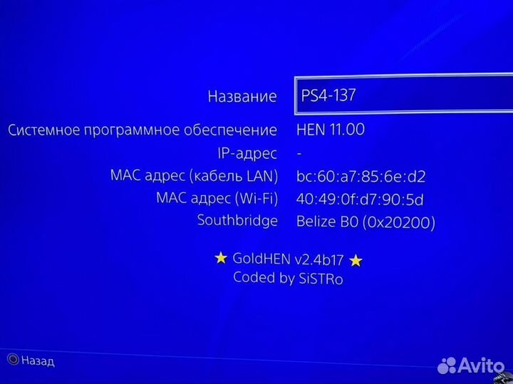 Sony playstation 4 pro прошитая