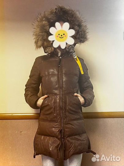 Продам кожаный пуховик Parajumpers Lоng женский