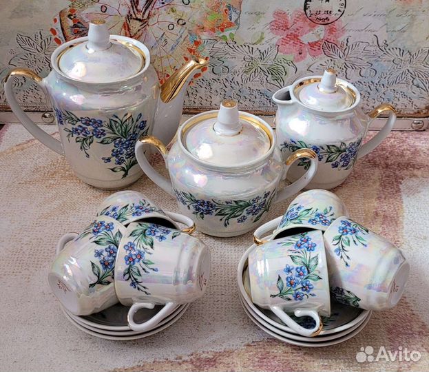 Сервиз кофейный незабудки