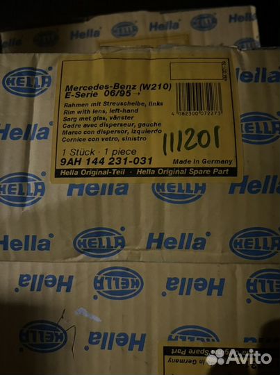 Стекла фар mercedes 210 hella