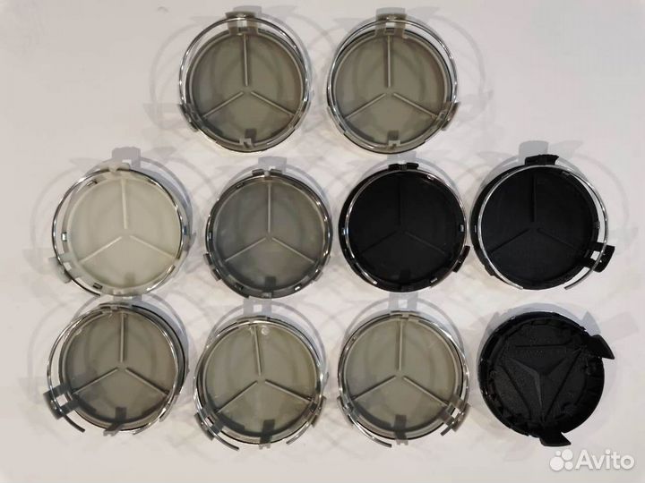 Комплект эмблем, колпачков на колёса, Mercedes дис