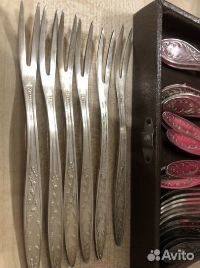 Ложки вилки мельхиор Пламя мельхиор СССР