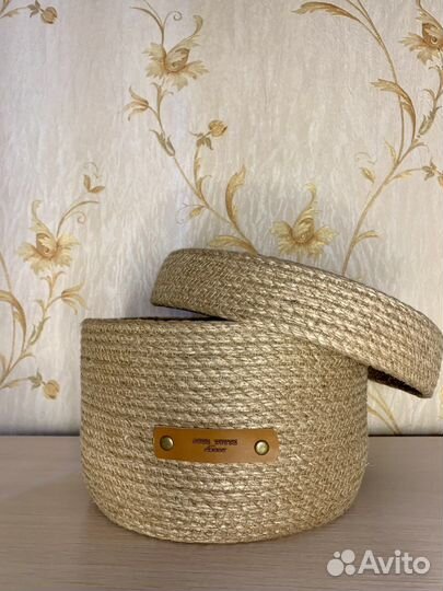 Корзина для хранения из джута