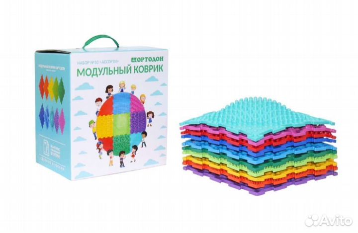 Ортодон массажный модульный коврик, 10 плиток