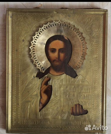 Икона Спаситель 19 Век Отличная