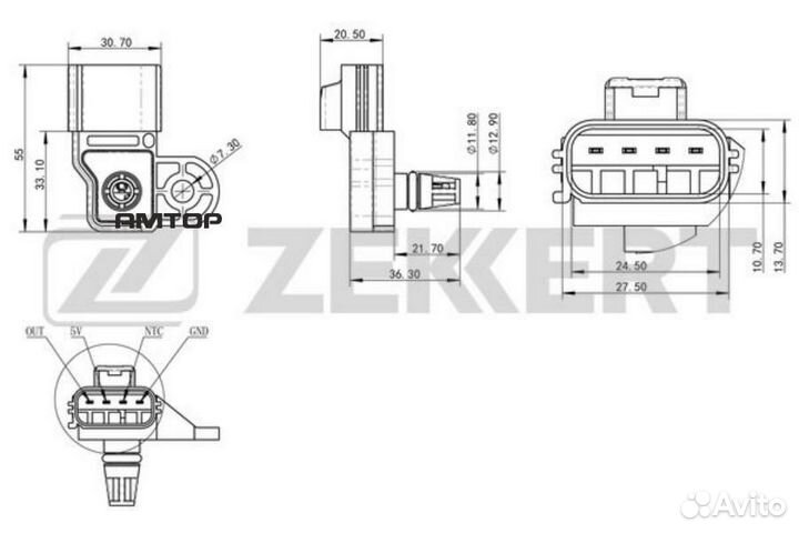 Zekkert SE1046 SE-1046 zekkert Датчик абсолютного